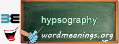 WordMeaning blackboard for hypsography